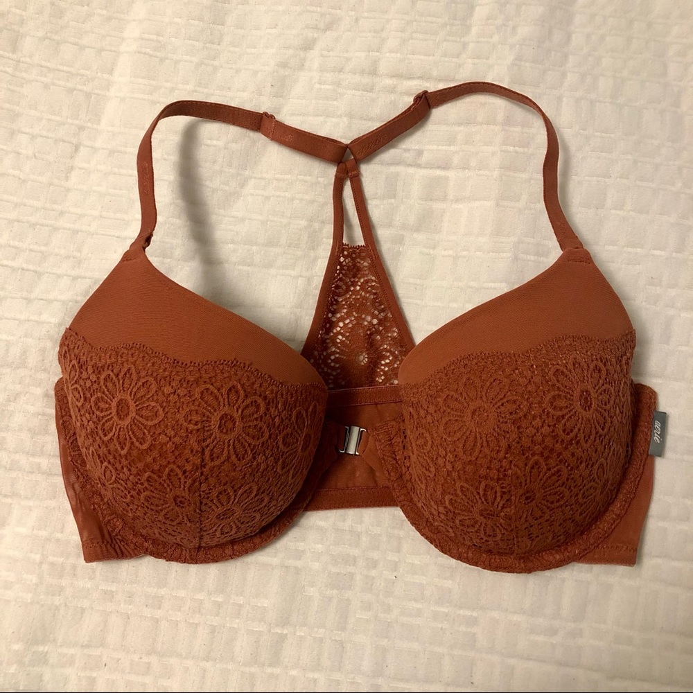 Aerie Front Hook Razor Back Wire Lace Bra